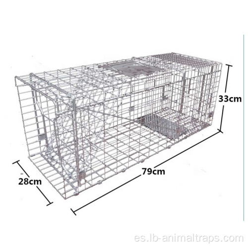 Trampas de gato de captura de animales de doble puerta plegable jaula